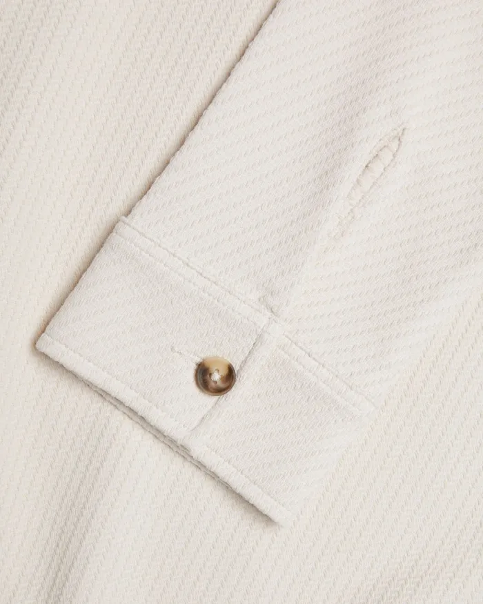 Men PENDUL 8211 Long Sleeve Textured Jersey Shirt Stone Ted Baker Tops