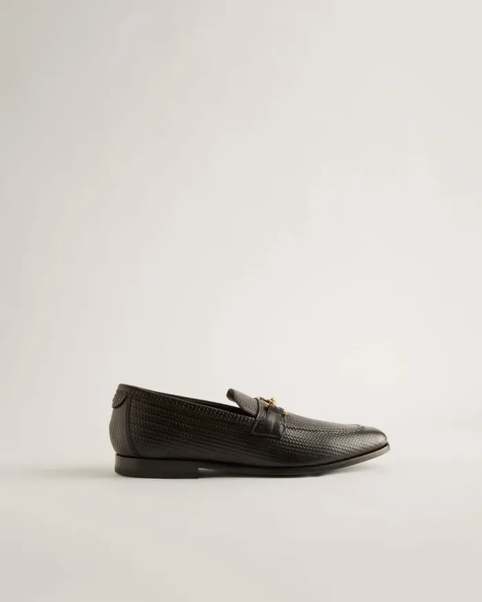 Men ROMULES 8211 Snaffle Embossed Leather Loafers Black Ted Baker Formal Shoes Men ROMULES 8211 Snaffle Embossed Leather Loafers Black Ted Baker Formal Shoes