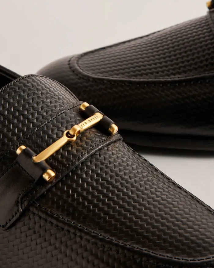 Men ROMULES 8211 Snaffle Embossed Leather Loafers Black Ted Baker Formal Shoes Men ROMULES 8211 Snaffle Embossed Leather Loafers Black Ted Baker Formal Shoes
