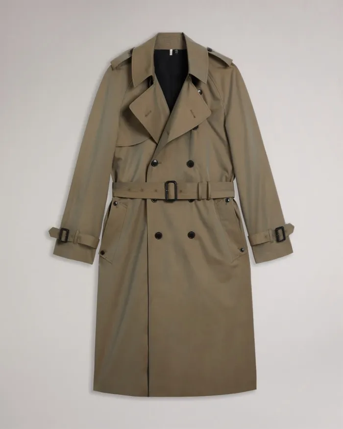 Men ROTHLEY 8211 Classic Trench Coat Khaki Ted Baker Coats and Jackets