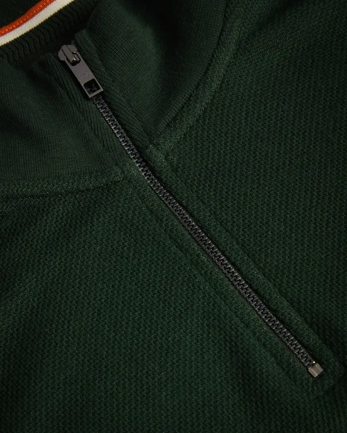 Men SANOT 8211 Long Sleeve Funnel Neck Jumper Khaki Ted Baker Tops