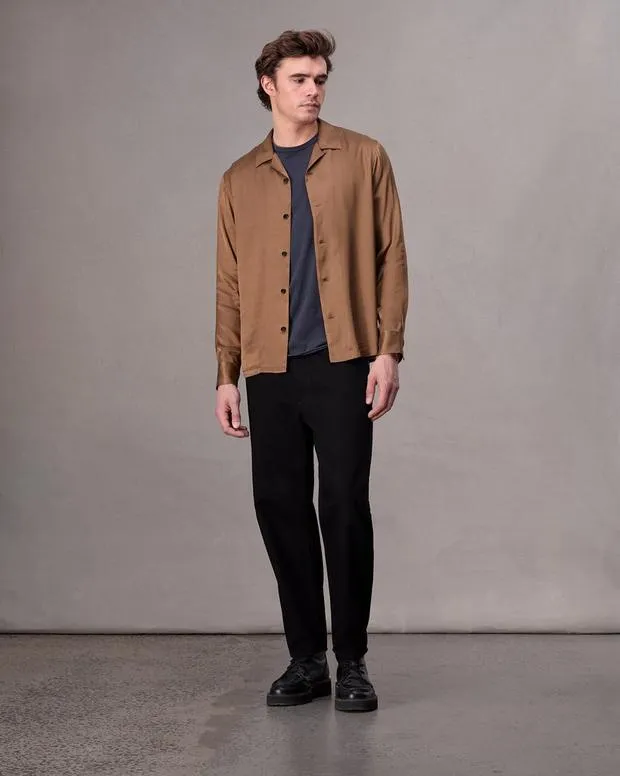 Men Shirts Rag and Bone Avery Jacquard Shirt Brown Geo
