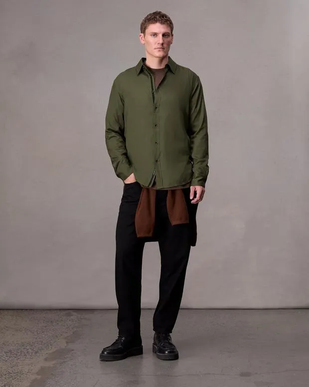 Men Shirts Rag and Bone Cooper ButtonUp Shirt Forest Green