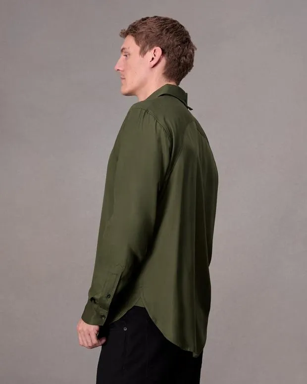 Men Shirts Rag and Bone Cooper ButtonUp Shirt Forest Green