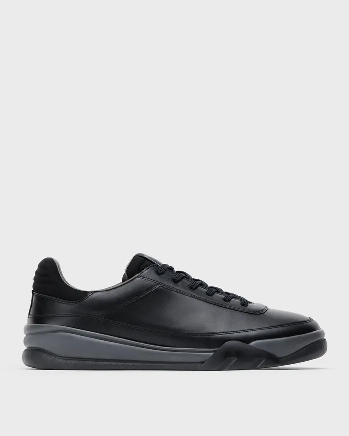 Men Shoes Theory Leather Sneaker Black