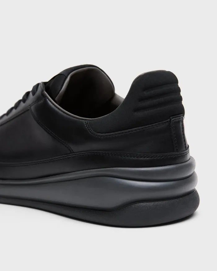 Men Shoes Theory Leather Sneaker Black