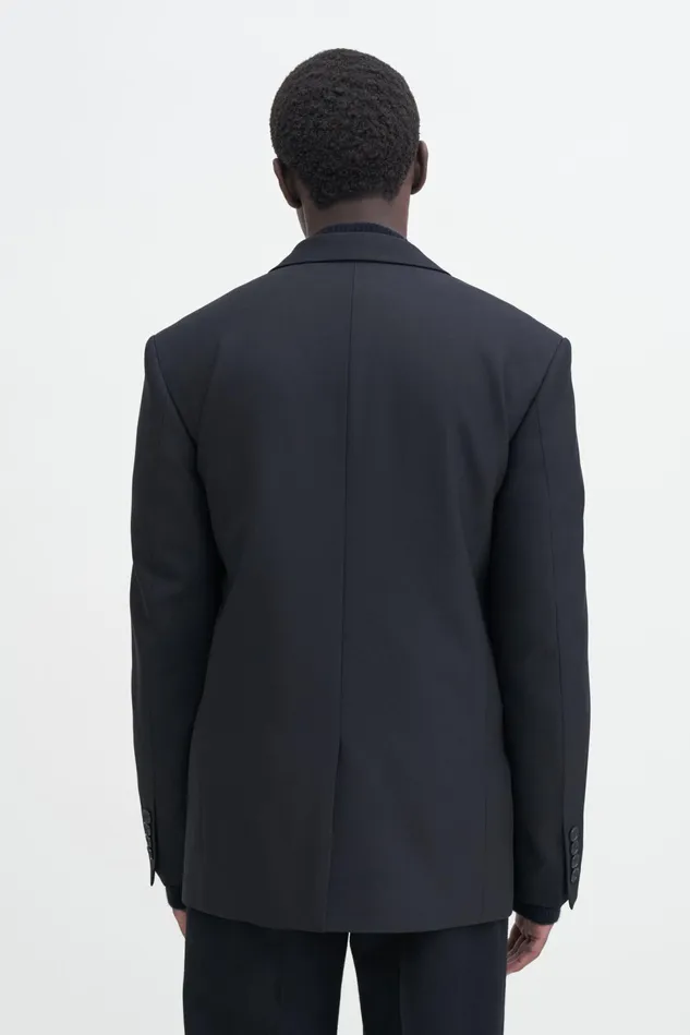 Men Single Breasted Wool Blazer Black Filippa K Suit Jackets