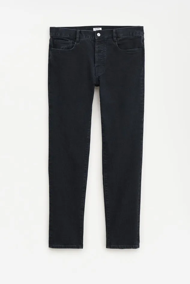 Men Slim Straight Jeans Washed Black Filippa K Jeans