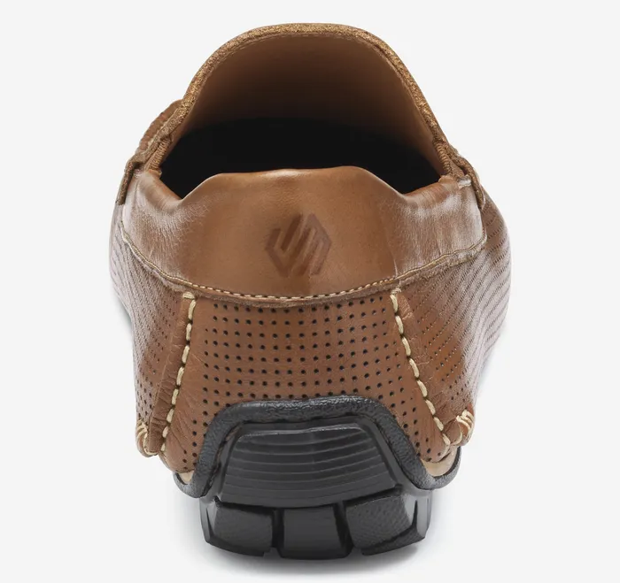 Men SlipOns and Loafers Johnston and Murphy Cort 20 Perfed Venetian Loafer Tan Full Grain