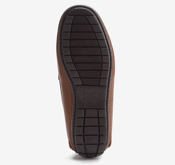Men SlipOns and Loafers Johnston and Murphy Cort 20 Perfed Venetian Loafer Tan Full Grain