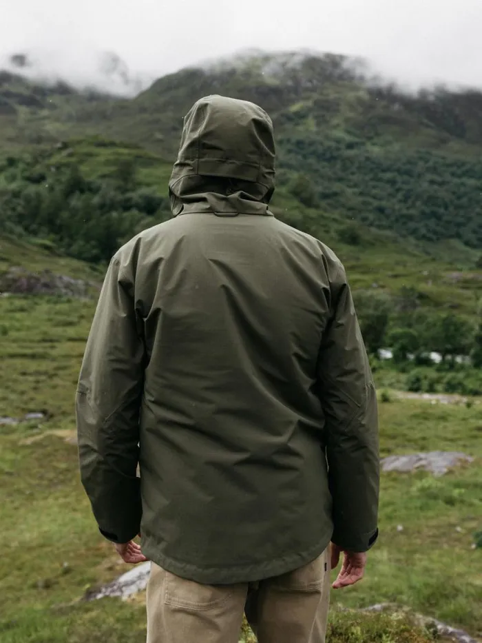 Men Stormbird Waterproof Jacket Olive Finisterre Jackets Coats and Gilets