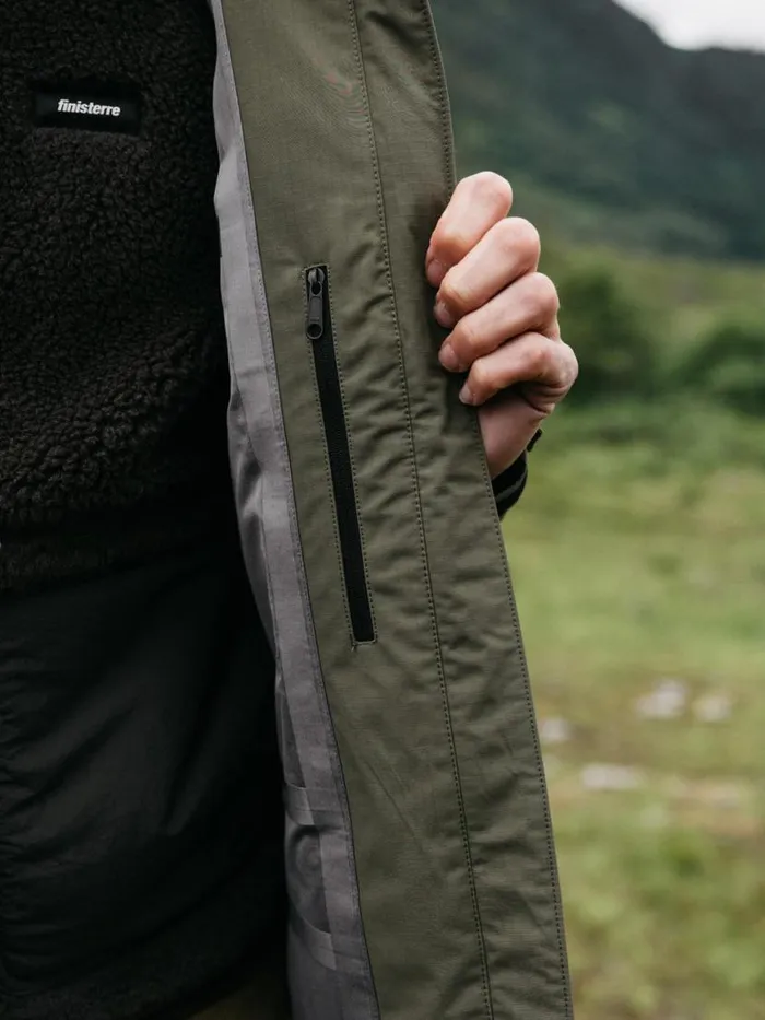 Men Stormbird Waterproof Jacket Olive Finisterre Jackets Coats and Gilets