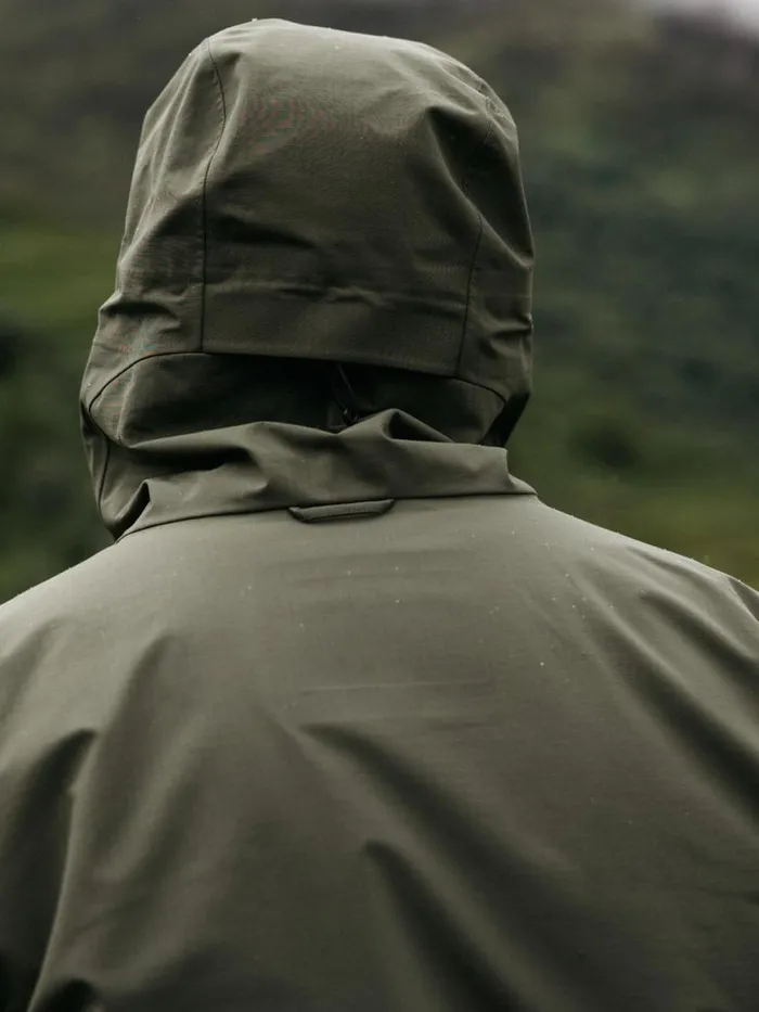 Men Stormbird Waterproof Jacket Olive Finisterre Jackets Coats and Gilets