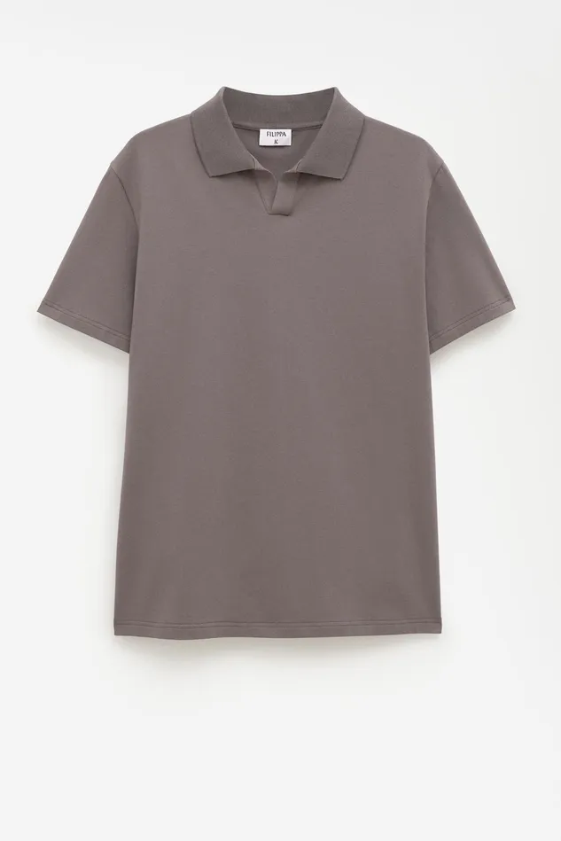 Men Stretch Cotton Polo TShirt Dark Sage Filippa K TShirts