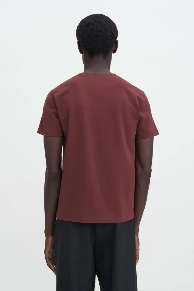 Men Stretch Cotton Tee Mahogany Brown Filippa K TShirts