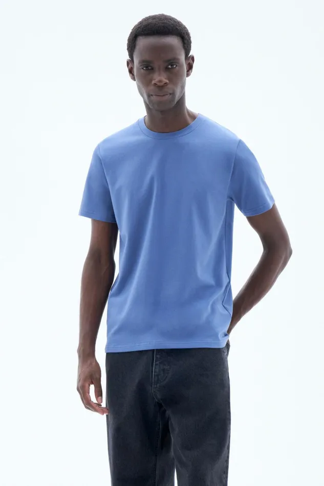 Men Stretch Cotton Tee Paris Blue Filippa K TShirts
