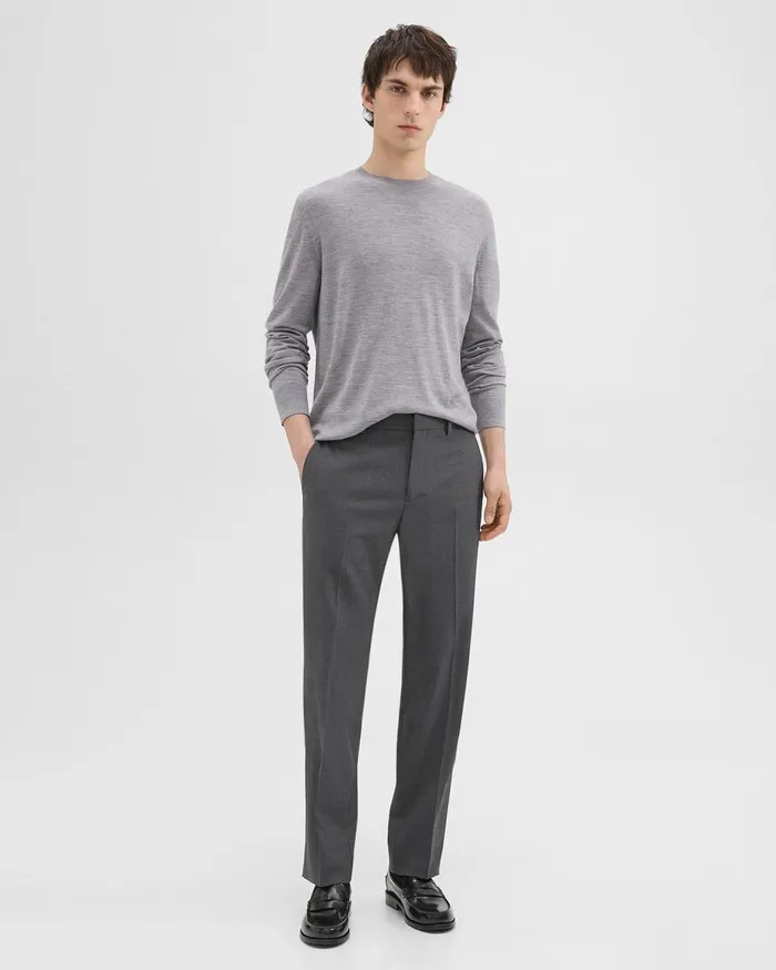 Men Suits Theory Mayer Pant In Stretch Wool Medium Charcoal