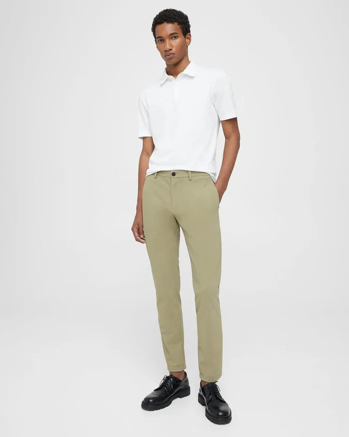 Men Suits Theory Zaine Pant In Precision Ponte Light Olive
