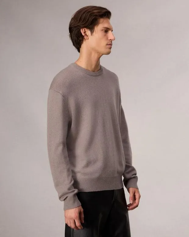 Men Sweaters Rag and Bone Downing Cashmere Sweater Grey
