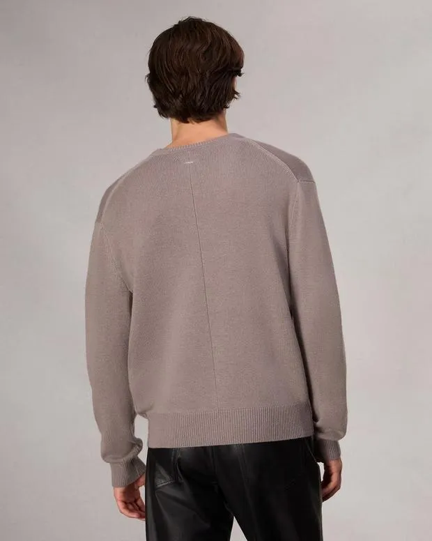 Men Sweaters Rag and Bone Downing Cashmere Sweater Grey