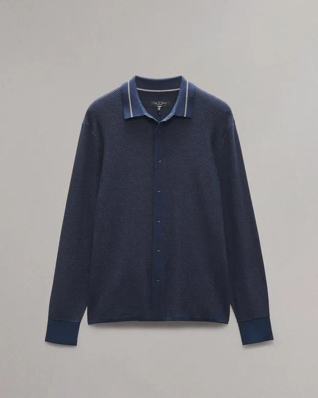 Men Sweaters Rag and Bone Harvey Knit Shirt Salute