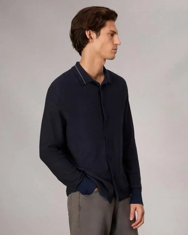 Men Sweaters Rag and Bone Harvey Knit Shirt Salute