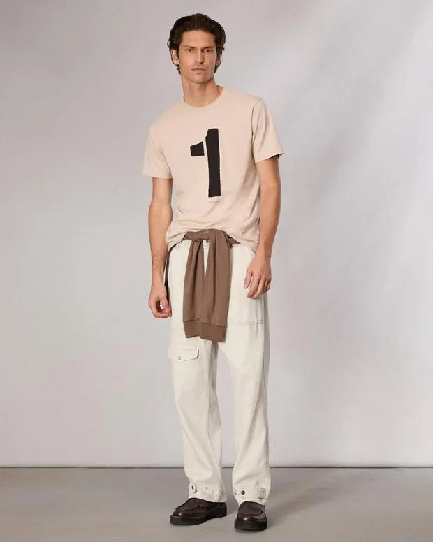 Men TShirts and Henleys Rag and Bone Rb Number 1 TShirt Washed Light Tan