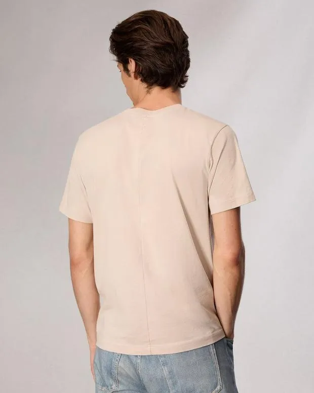 Men TShirts and Henleys Rag and Bone Rb Number 8 TShirt Washed Light Tan
