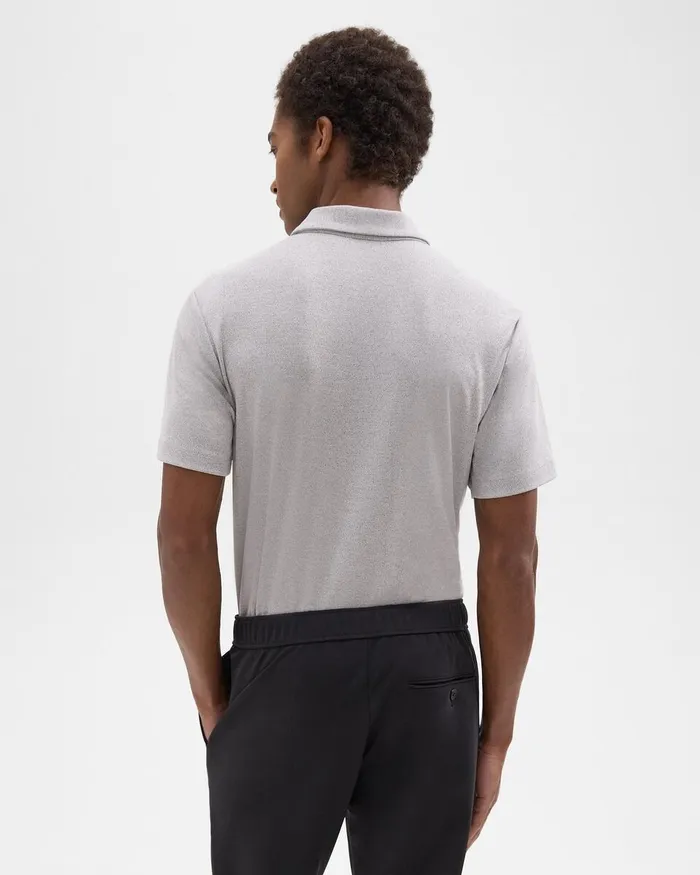 Men TShirts Polos Theory Bron Polo Shirt In Anemone Modal Jersey Grey Multi