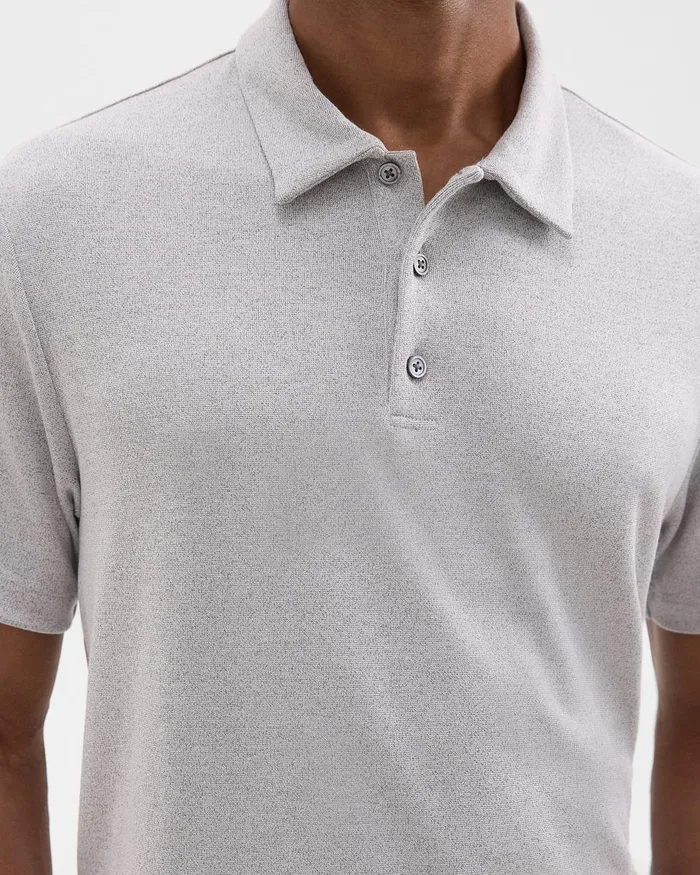 Men TShirts Polos Theory Bron Polo Shirt In Anemone Modal Jersey Grey Multi