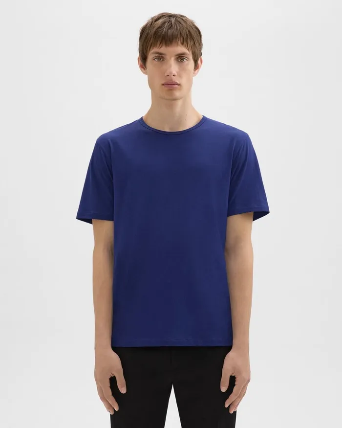 Men TShirts Polos Theory Precise Tee In Pima Cotton Jersey Ocean