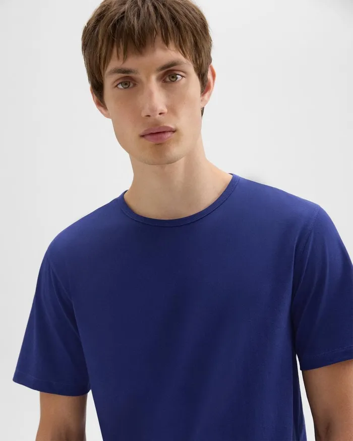 Men TShirts Polos Theory Precise Tee In Pima Cotton Jersey Ocean