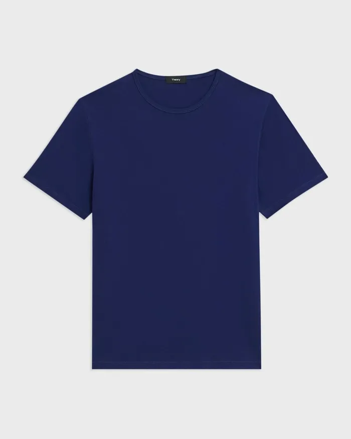 Men TShirts Polos Theory Precise Tee In Pima Cotton Jersey Ocean