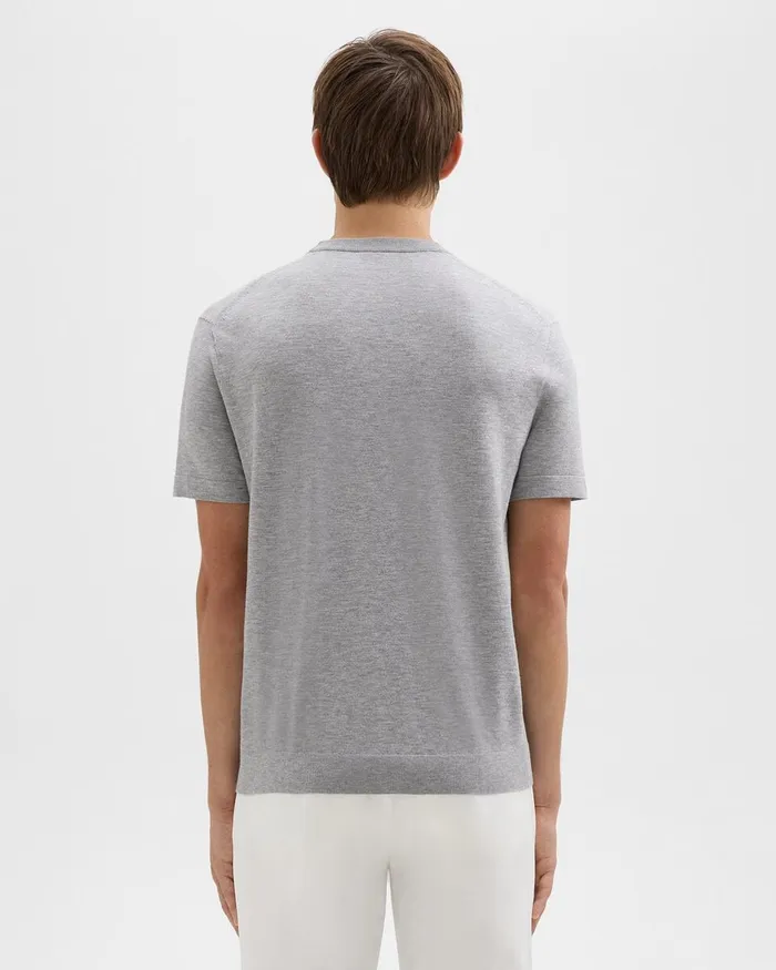Men TShirts Polos Theory Sarior Tee In Light Bilen Light Grey Heather