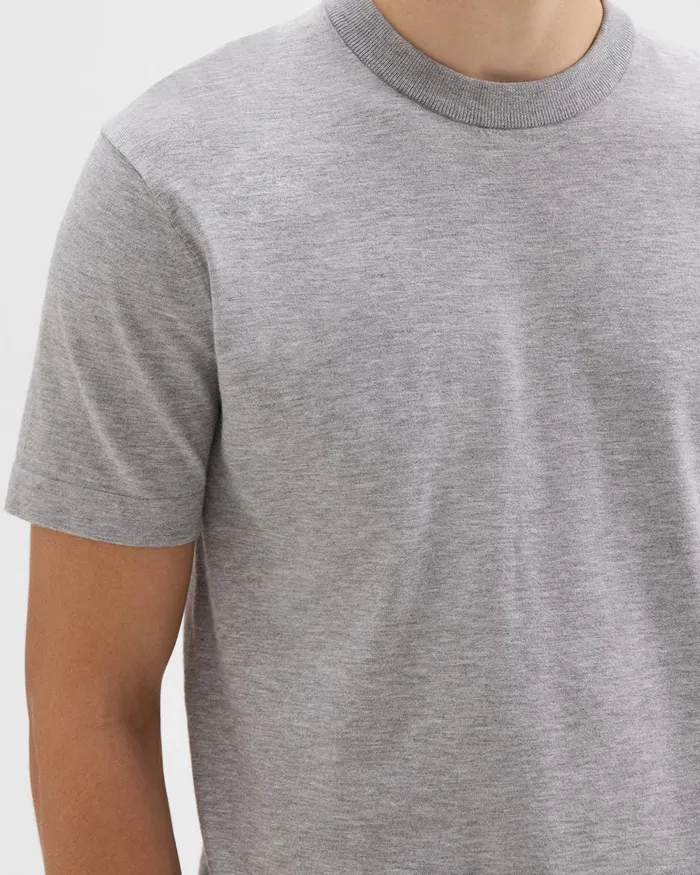 Men TShirts Polos Theory Sarior Tee In Light Bilen Light Grey Heather