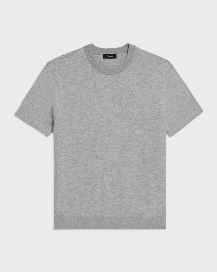 Men TShirts Polos Theory Sarior Tee In Light Bilen Light Grey Heather