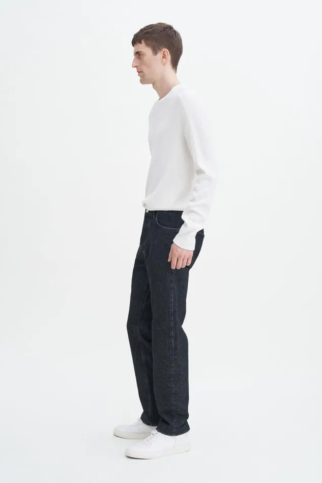 Men Tapered Cropped Jeans Black Stonewash Filippa K Jeans