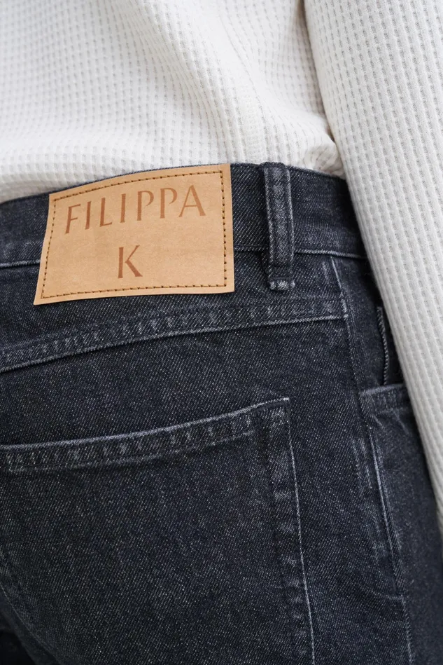 Men Tapered Cropped Jeans Black Stonewash Filippa K Jeans