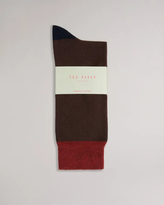 Men TEDTEXT 8211 Semi Plain Socks Orange Ted Baker Socks