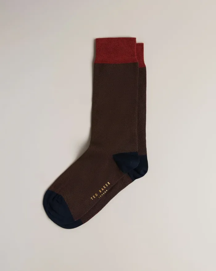 Men TEDTEXT 8211 Semi Plain Socks Orange Ted Baker Socks