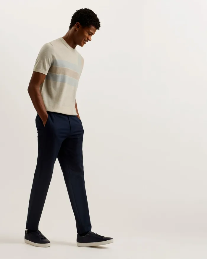 Men TILTZ 8211 Colour Block Print Wool TShirt Taupe Ted Baker Tops Men TILTZ 8211 Colour Block Print Wool TShirt Taupe Ted Baker Tops