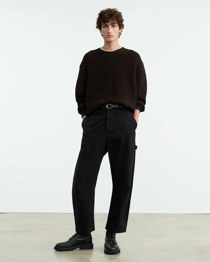 Men TYLER SWEATER Dark Brown Sweaters Nili Lotan