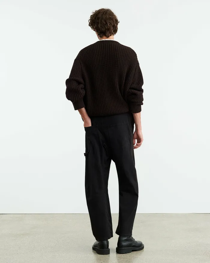 Men TYLER SWEATER Dark Brown Sweaters Nili Lotan