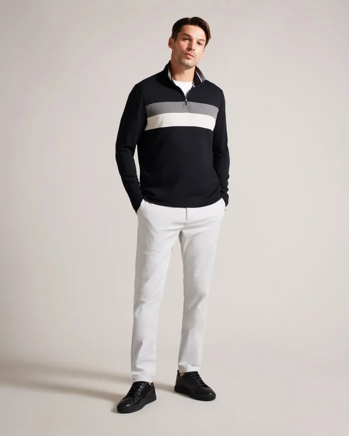 Men VELLER 8211 Long Sleeve Half Zip Jumper Black Ted Baker Tops Men VELLER 8211 Long Sleeve Half Zip Jumper Black Ted Baker Tops