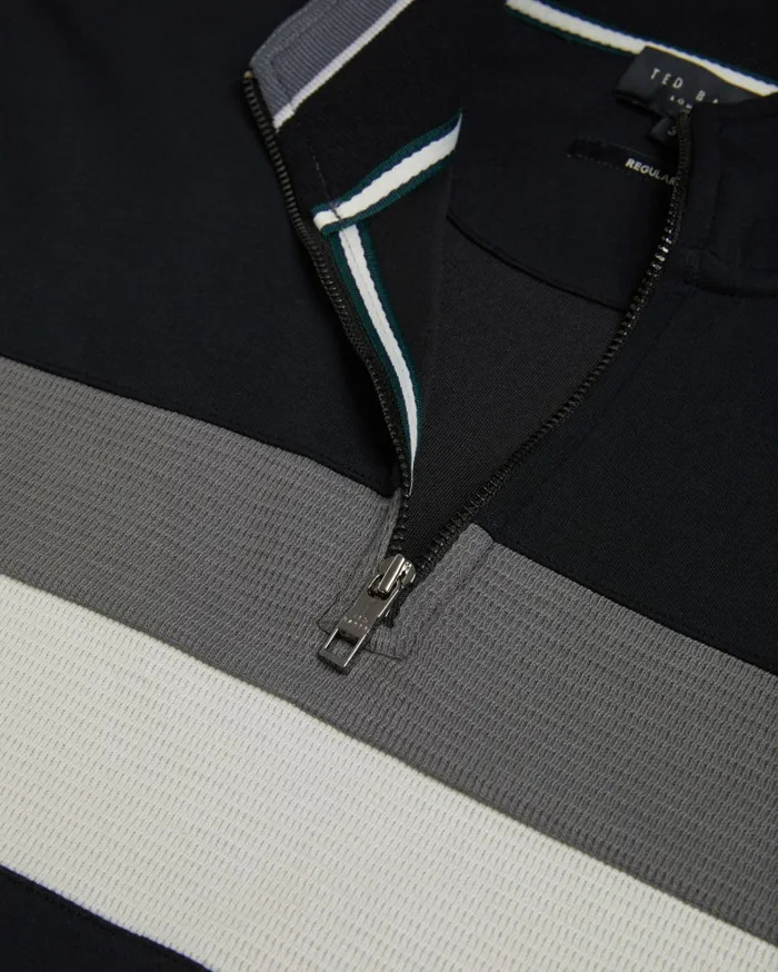 Men VELLER 8211 Long Sleeve Half Zip Jumper Black Ted Baker Tops Men VELLER 8211 Long Sleeve Half Zip Jumper Black Ted Baker Tops