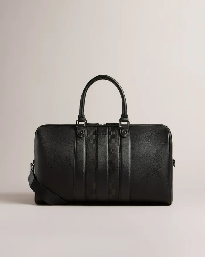 Men WAYLIN 8211 House Check PU Holdall Black Ted Baker Holdalls and Weekend Bags Men WAYLIN 8211 House Check PU Holdall Black Ted Baker Holdalls and Weekend Bags