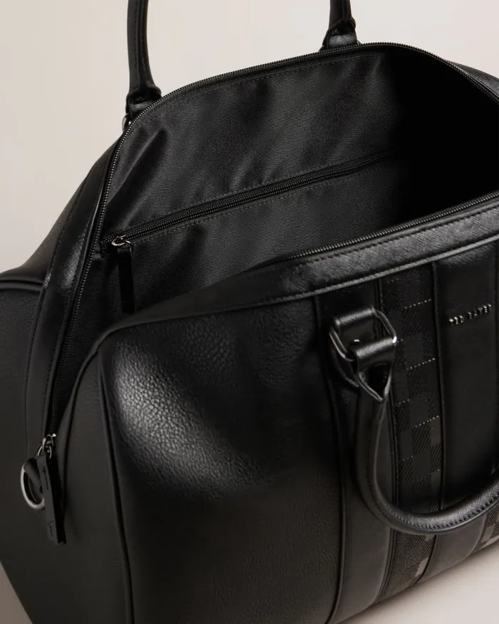 Men WAYLIN 8211 House Check PU Holdall Black Ted Baker Holdalls and Weekend Bags Men WAYLIN 8211 House Check PU Holdall Black Ted Baker Holdalls and Weekend Bags