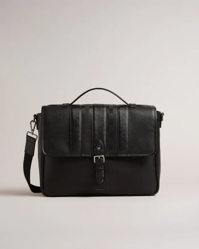 Men WAYVEES 8211 House Check PU Satchel Black Ted Baker Document Bags Men WAYVEES 8211 House Check PU Satchel Black Ted Baker Document Bags