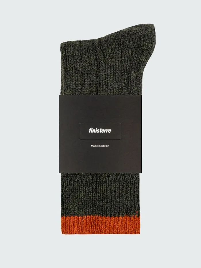 MenWomen Bosun Sock Olivered Rust Finisterre Socks