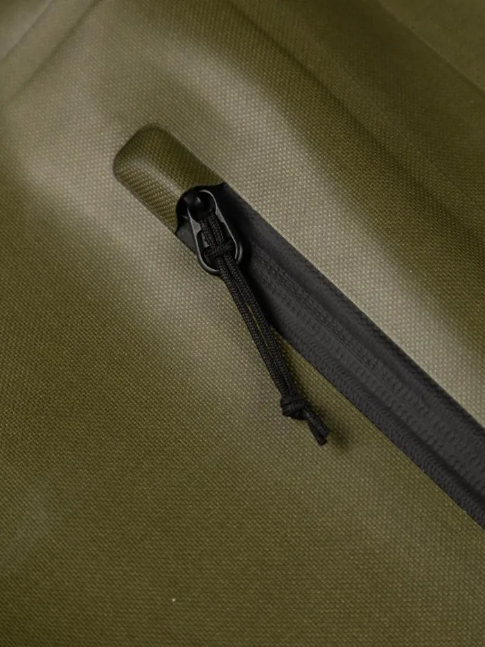 MenWomen Drift 30L Waterproof Roll Top Backpack Olive Finisterre Bags